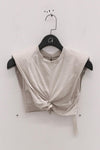 OUDE WAAG shoulder padding New knitted jacket OW-23SS-TP04 meters gray